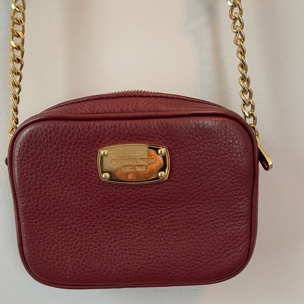 Maroon Michael Kors Crossbody